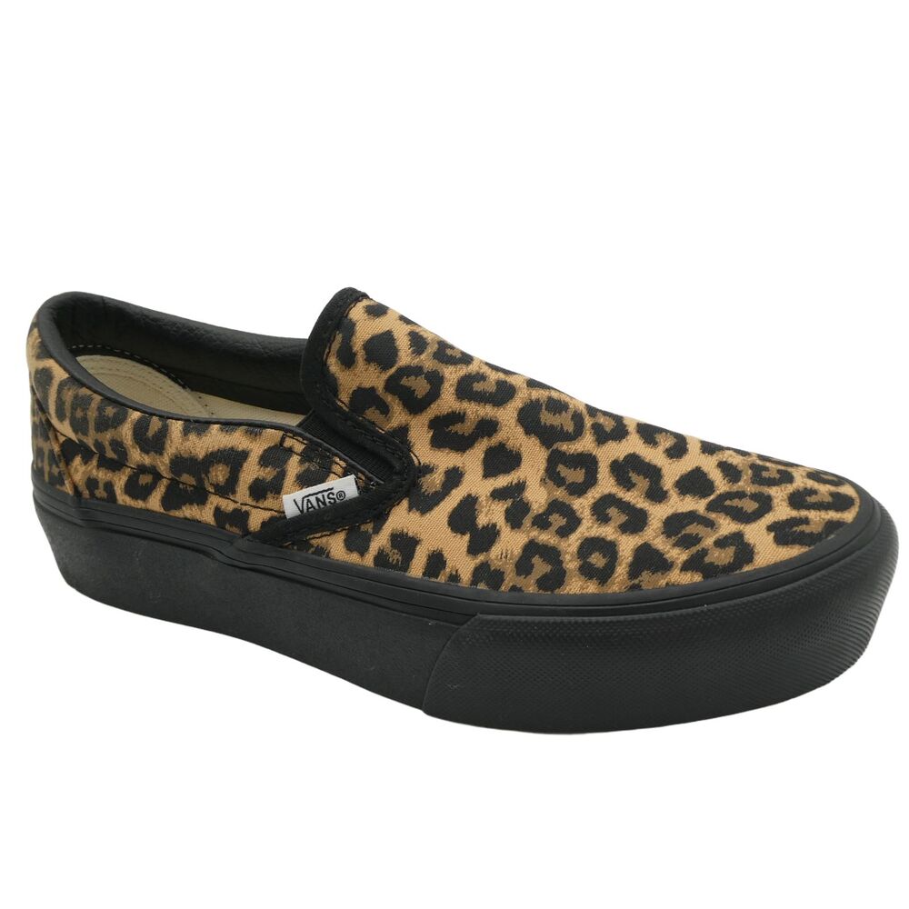 Vans Classic Slip-On Women's 7.5 Men's 6 Leopard Canvas Shoes BWOB